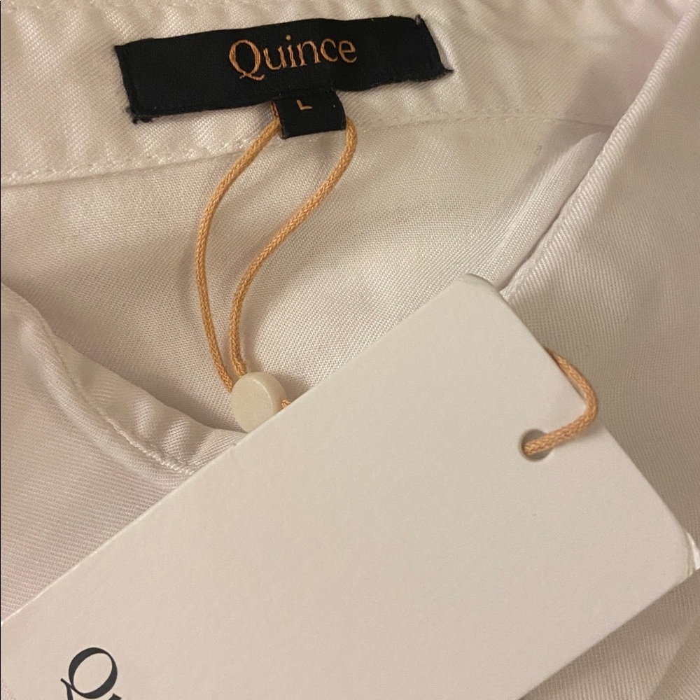 Quince Vintage Wash Tencel Camp Shirt Sz M White NEW - Picture 7 of 7